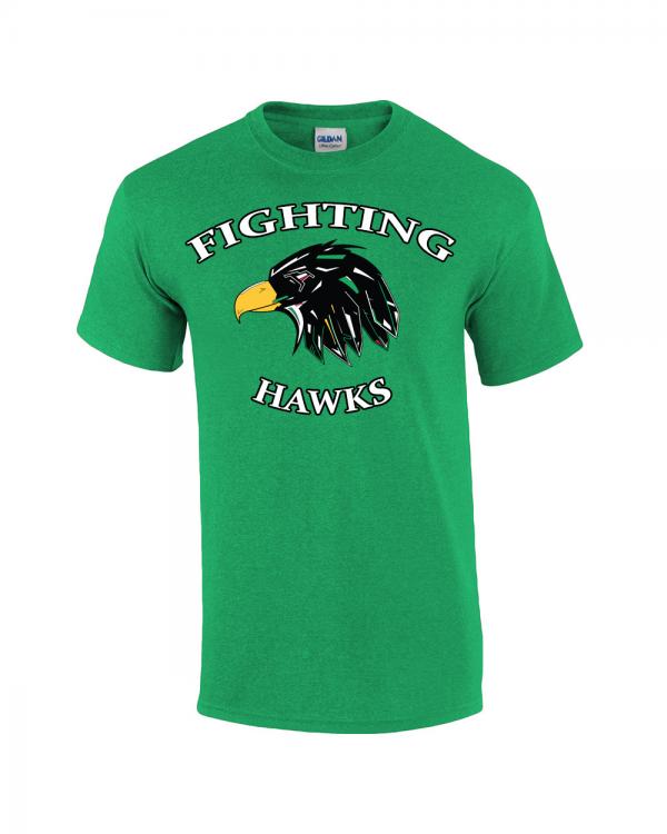 fighting hawks green t front.jpg